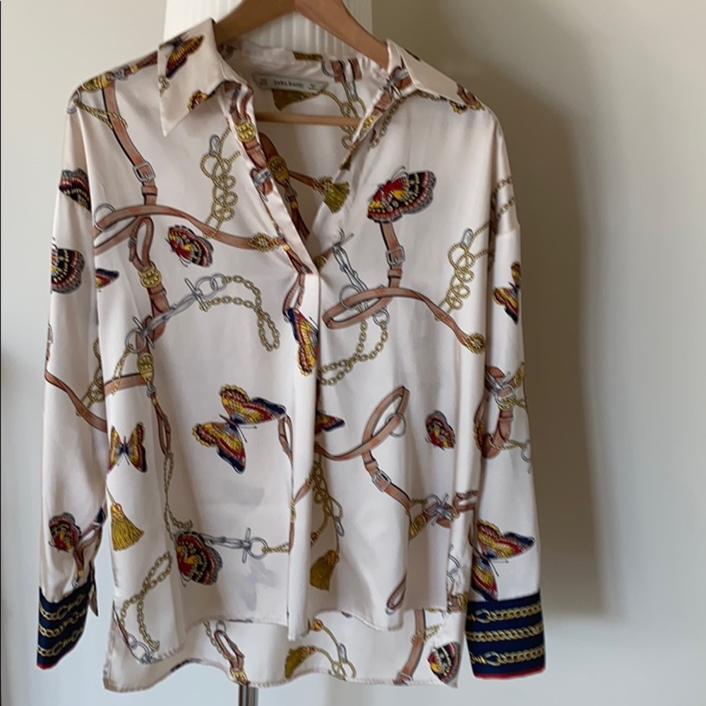 Zara silky shirt